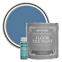 Rust-Oleum Blue Silk Washable Matt Floor Tile Paint 2.5L