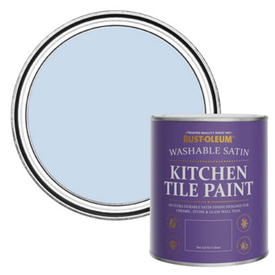 Rust-Oleum Blue Sky Satin Kitchen Tile Paint 750ml