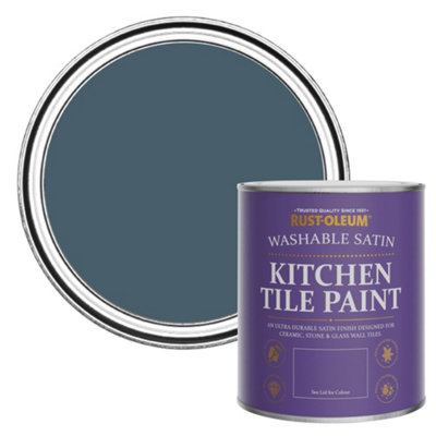 RustOleum Blueprint Satin Kitchen Tile Paint 750ml DIY at B&Q