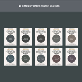 Rust-Oleum Bold & Black Chalky Furniture Paint Tester Samples - 10ml