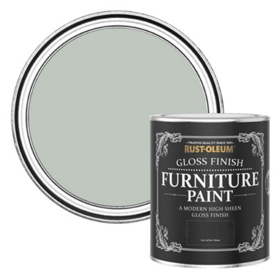 RustOleum Chalk Green Gloss Furniture Paint 750ml DIY at B&Q