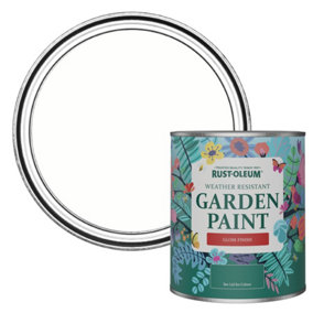 Rust-Oleum Chalk White Gloss Garden Paint 750ml