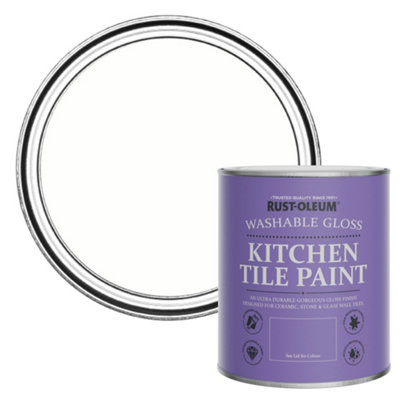 Rust-Oleum Chalk White Gloss Kitchen Tile Paint 750ml