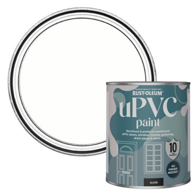 Rust-Oleum Chalk White Gloss UPVC Paint 750ml