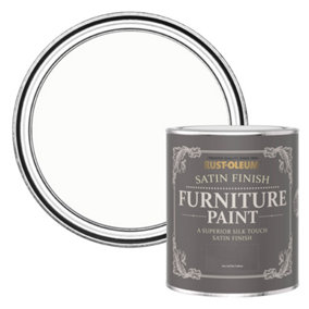 Rust-Oleum Chalk White Satin Furniture Paint 750ml