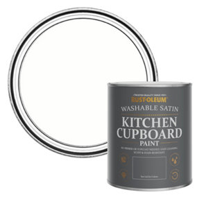 Rust-Oleum Chalk White Satin Kitchen Cupboard Paint 750ml
