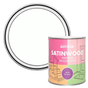 Rust-Oleum Chalk White Satinwood Interior Paint 750ml