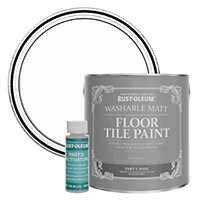 Rust-Oleum Chalk White Washable Matt Floor Tile Paint 2.5L