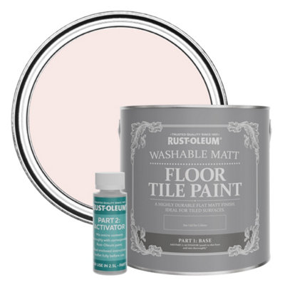 Rust-Oleum China Rose Washable Matt Floor Tile Paint 2.5L