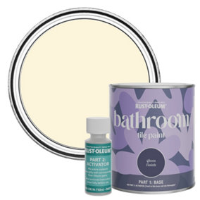 Rust-Oleum Clotted Cream Gloss Bathroom Tile Paint 750ml