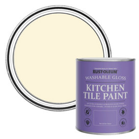 Rust-Oleum Clotted Cream Gloss Kitchen Tile Paint 750ml