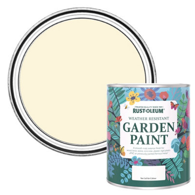 RustOleum Clotted Cream Matt Garden Paint 750ml DIY at B&Q
