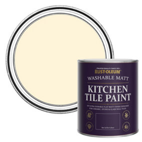 Rust-Oleum Clotted Cream Matt Kitchen Tile Paint 750ml