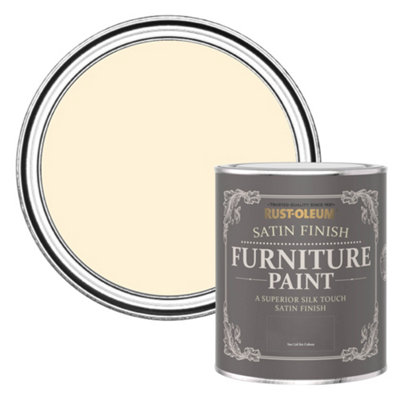 RustOleum Clotted Cream Satin Furniture Paint 750ml DIY at B&Q