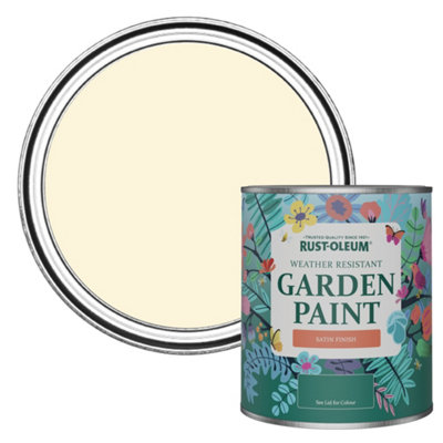 Rust-Oleum Clotted Cream Satin Garden Paint 750ml
