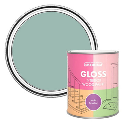 Rust-Oleum Coastal Blue Gloss Interior Wood Paint 750ml