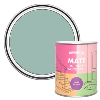 Rust-Oleum Coastal Blue Matt Interior Wood Paint  750ml