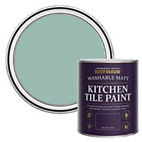 Rust-Oleum Coastal Blue Matt Kitchen Tile Paint 750ml