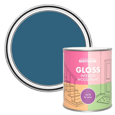 Rust-Oleum Cobalt Gloss Interior Wood Paint 750ml