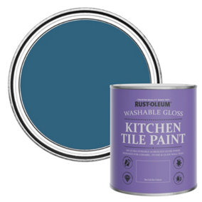 Rust-Oleum Cobalt Gloss Kitchen Tile Paint 750ml
