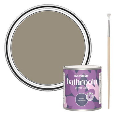 RustOleum Cocoa Bathroom Grout Paint 250ml DIY at B&Q