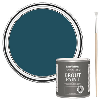 Rust-Oleum Commodore Blue Floor Grout Paint 250ml | DIY at B&Q