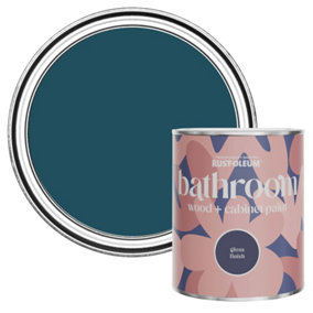 Rust-Oleum Commodore Blue Gloss Bathroom Wood & Cabinet Paint 750ml