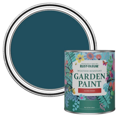 Rust-Oleum Commodore Blue Gloss Garden Paint 750ml