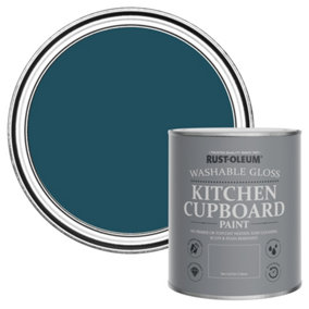 Rust-Oleum Commodore Blue Gloss Kitchen Cupboard Paint 750ml