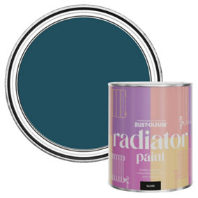 Rust-Oleum Commodore Blue Gloss Radiator Paint 750ml