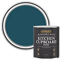 Rust-Oleum Commodore Blue Matt Kitchen Cupboard Paint 750ml