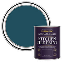 Rust-Oleum Commodore Blue Matt Kitchen Tile Paint 750ml