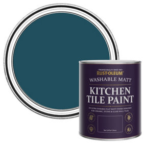 Rust-Oleum Commodore Blue Matt Kitchen Tile Paint 750ml