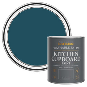 Rust-Oleum Commodore Blue Satin Kitchen Cupboard Paint 750ml