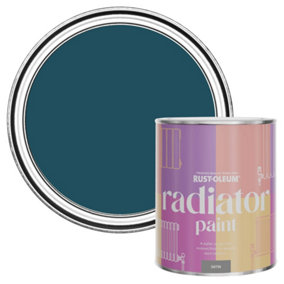 Rust-Oleum Commodore Blue Satin Radiator Paint 750ml