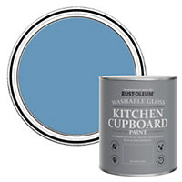 Rust-Oleum Cornflower Blue Gloss Kitchen Cupboard Paint 750ml