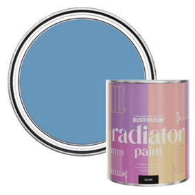 Rust-Oleum Cornflower Blue Gloss Radiator Paint 750ml