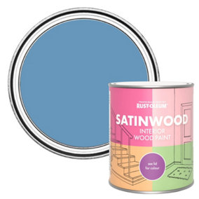 Rust-Oleum Cornflower Blue Satinwood Interior Paint 750ml