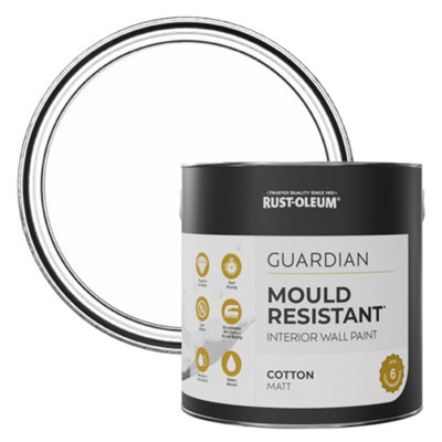 Rust-Oleum Cotton (White) Guardian Mould Resistant Wall Paint 2.5L