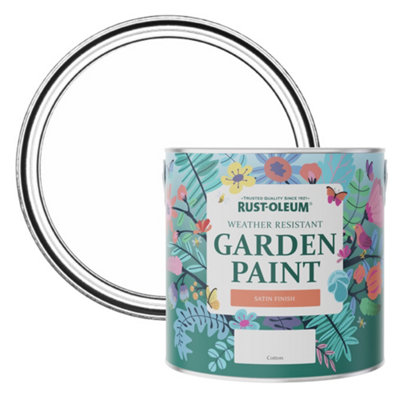 Rust-Oleum Cotton (White) Satin Garden Paint 2.5L