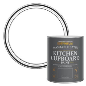 Rust-Oleum Cotton (White) Satin Kitchen Cupboard Paint 750ml