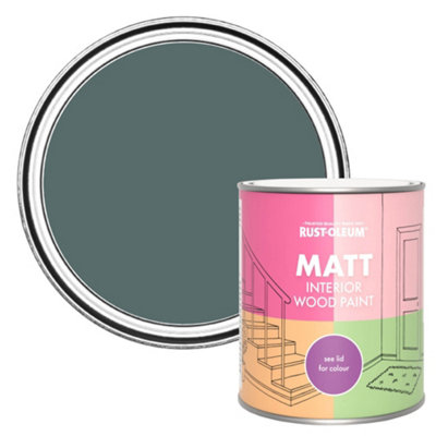 Rust-Oleum Deep Sea Matt Interior Wood Paint  750ml