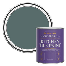 Rust-Oleum Deep Sea Satin Kitchen Tile Paint 750ml