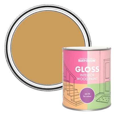 Rust-Oleum Dijon Gloss Interior Wood Paint 750ml