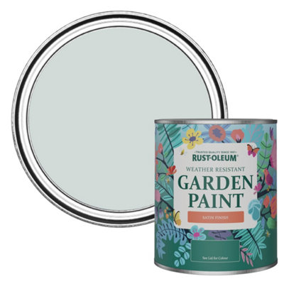 RustOleum Dove Satin Garden Paint 750ml DIY at B&Q
