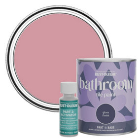 Rust-Oleum Dusky Pink Gloss Bathroom Tile Paint 750ml