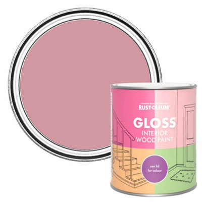 Rust-Oleum Dusky Pink Gloss Interior Wood Paint 750ml