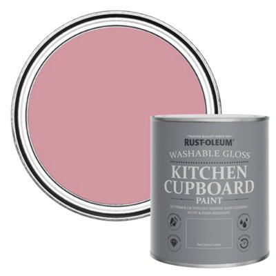 Rust-Oleum Dusky Pink Gloss Kitchen Cupboard Paint 750ml