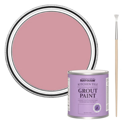RustOleum Dusky Pink Kitchen Grout Paint 250ml DIY at B&Q