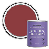 Rust-Oleum Empire Red Gloss Kitchen Tile Paint 750ml